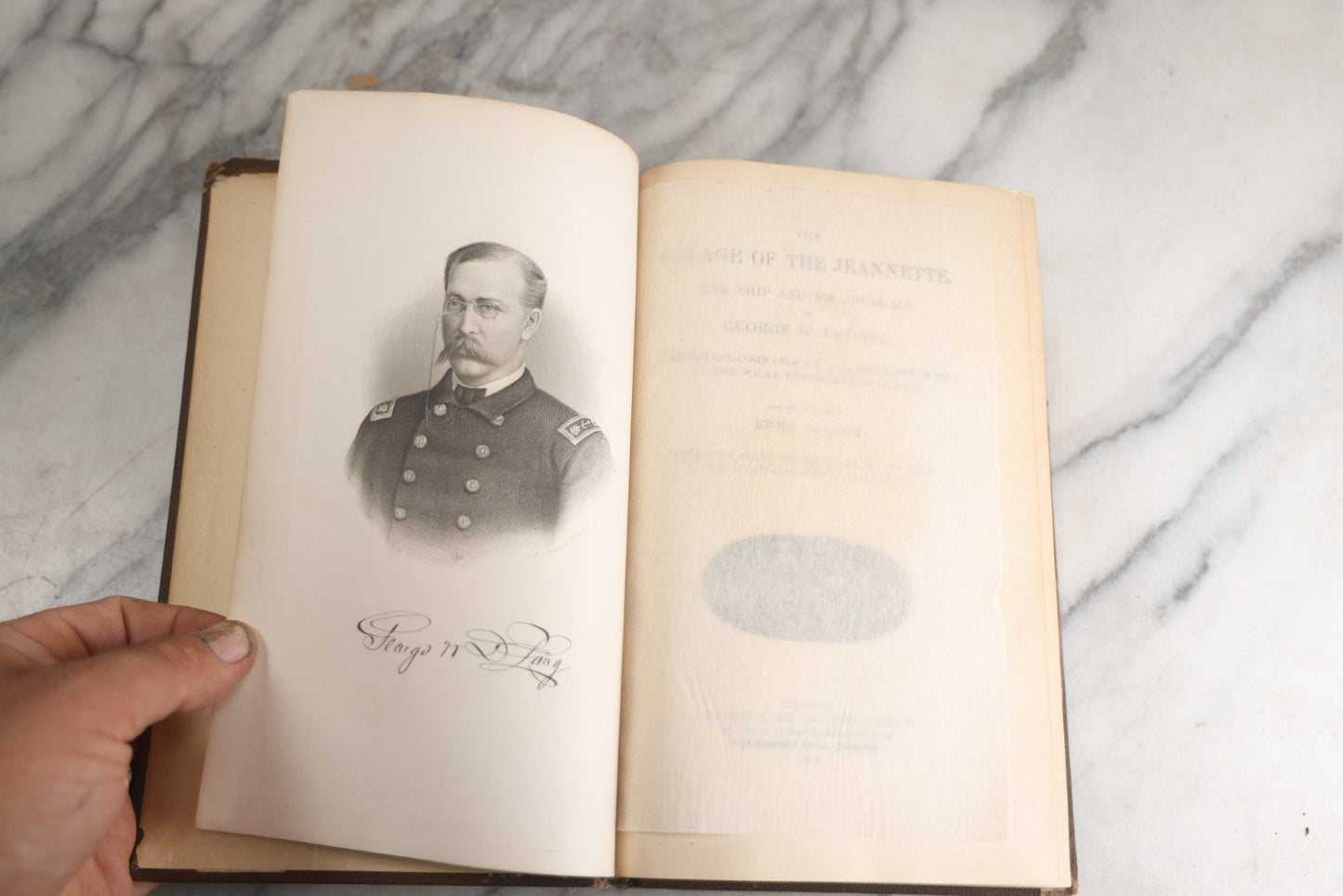 Lot 174 - "The Voyage Of The Jeannette" Antique Polar Exploration Book By George W. De Long, Lieutenant-Commander U.S.N., Edited By Emma De Long, Illustrated With Two Steel Portraits, Maps, And Engravings, Houghton, Mifflin And Company, Boston, 1883