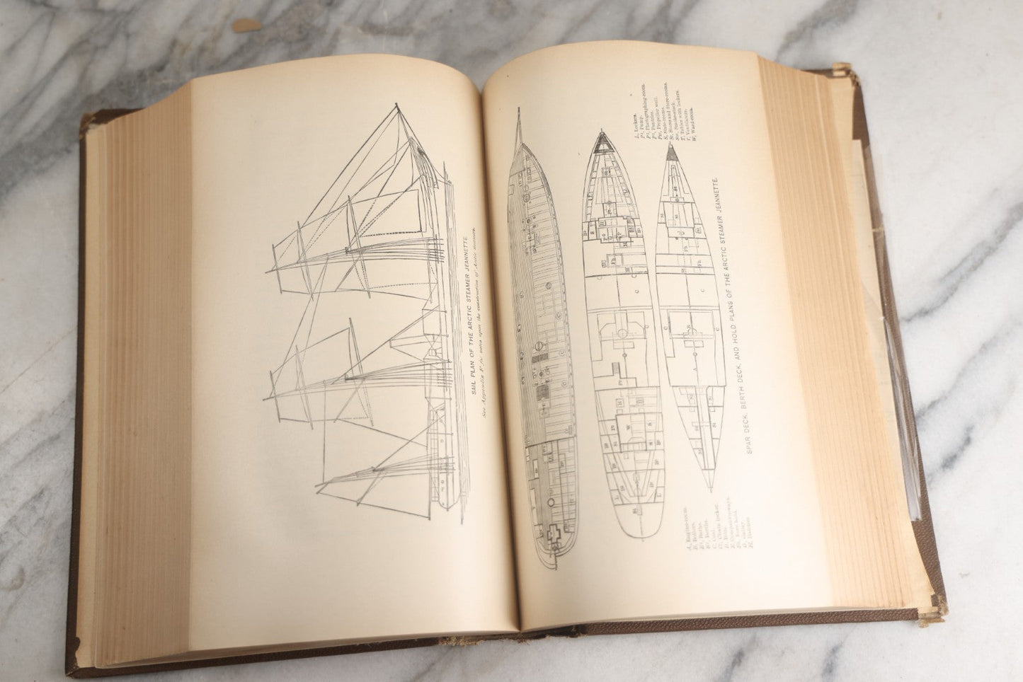Lot 174 - "The Voyage Of The Jeannette" Antique Polar Exploration Book By George W. De Long, Lieutenant-Commander U.S.N., Edited By Emma De Long, Illustrated With Two Steel Portraits, Maps, And Engravings, Houghton, Mifflin And Company, Boston, 1883