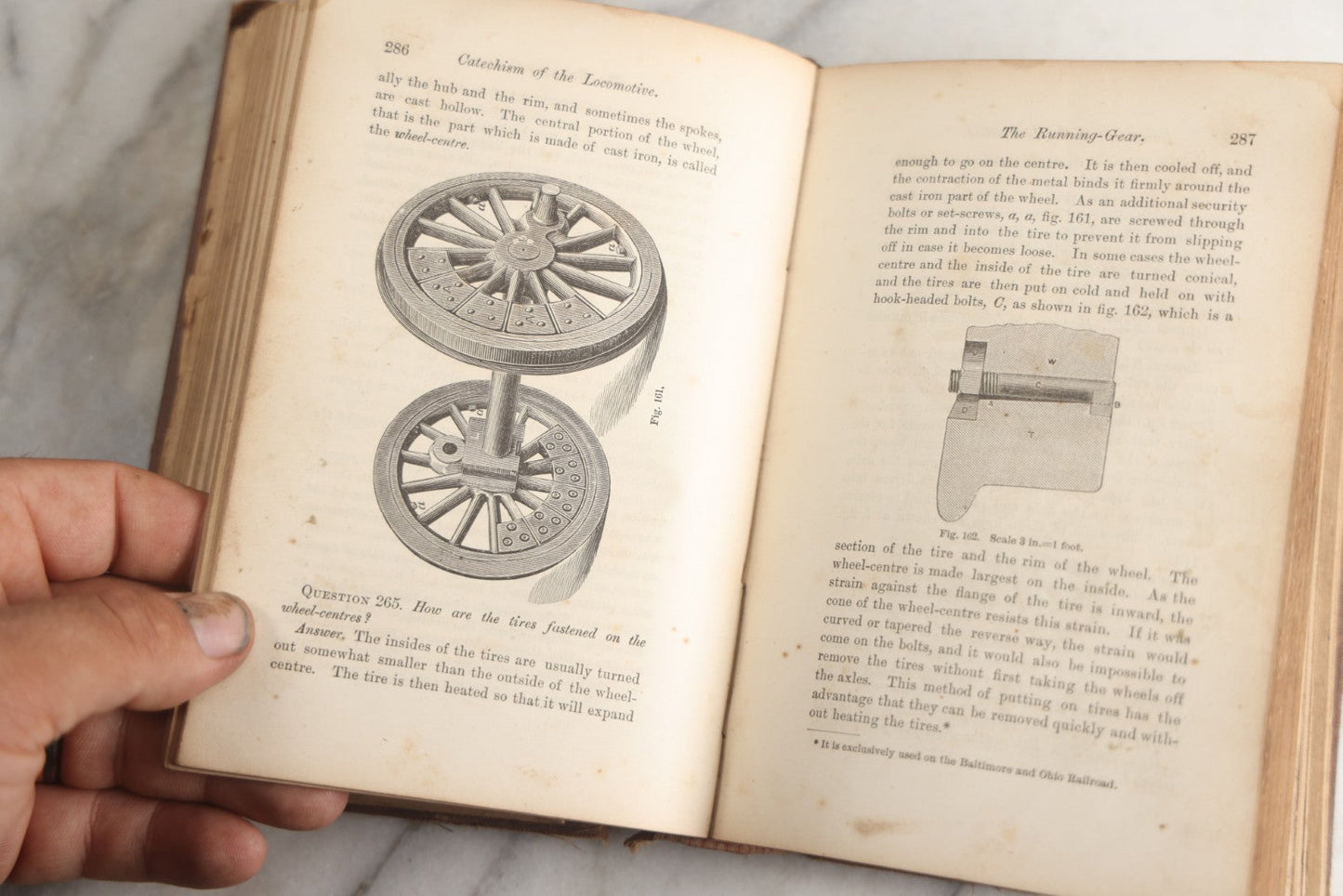 Lot 177 - "Catechism Of The Locomotive" Antique Railroad Engineering Book By Matthias Nace Forney, Brown Cloth Boards With Gilt Spine Titles, Note Significant Wear To Spine And Edges, Title Page Missing, Circa Late 19th Century