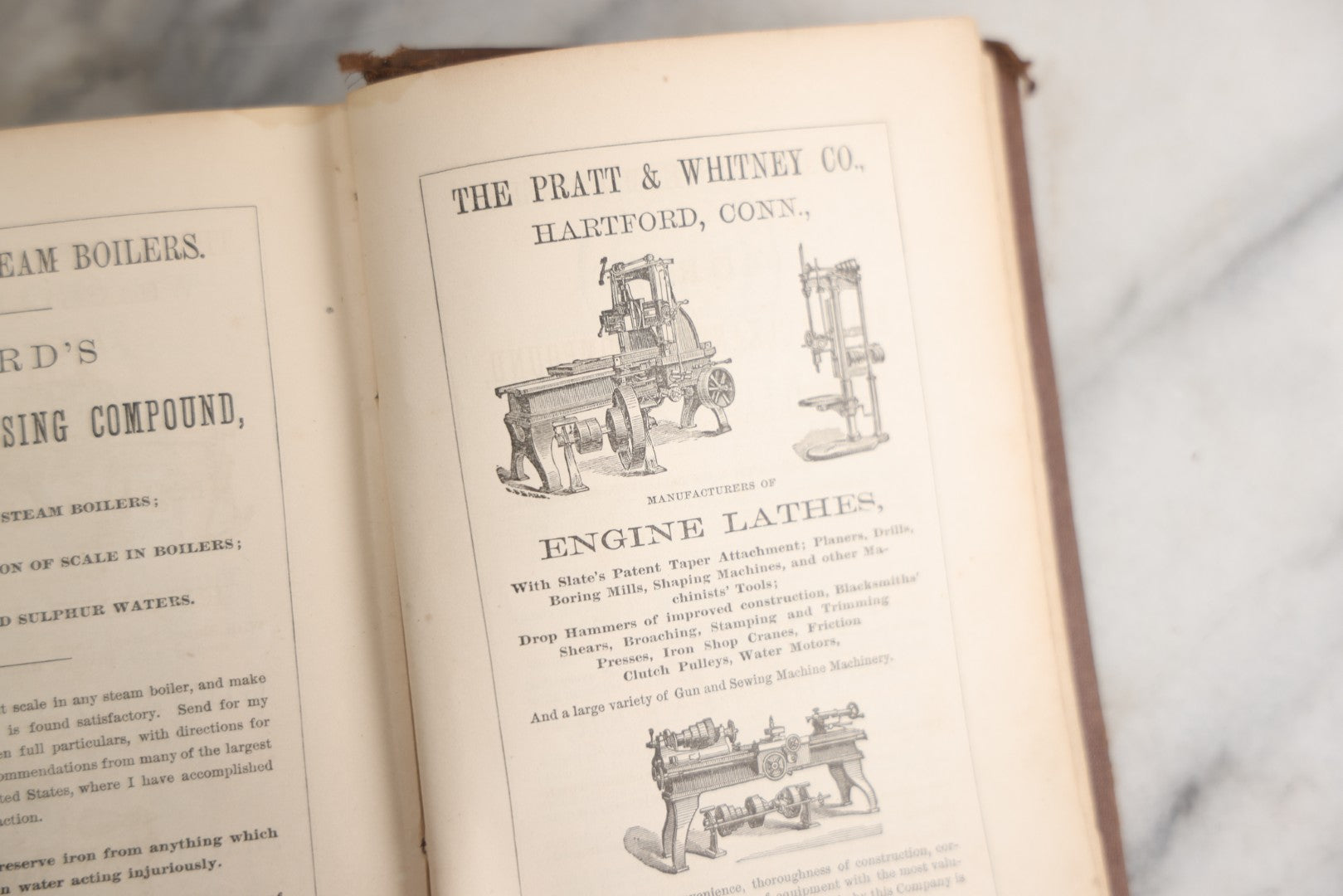 Lot 177 - "Catechism Of The Locomotive" Antique Railroad Engineering Book By Matthias Nace Forney, Brown Cloth Boards With Gilt Spine Titles, Note Significant Wear To Spine And Edges, Title Page Missing, Circa Late 19th Century