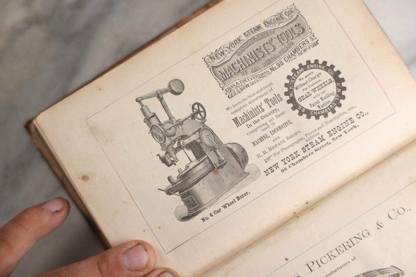 Lot 177 - "Catechism Of The Locomotive" Antique Railroad Engineering Book By Matthias Nace Forney, Brown Cloth Boards With Gilt Spine Titles, Note Significant Wear To Spine And Edges, Title Page Missing, Circa Late 19th Century