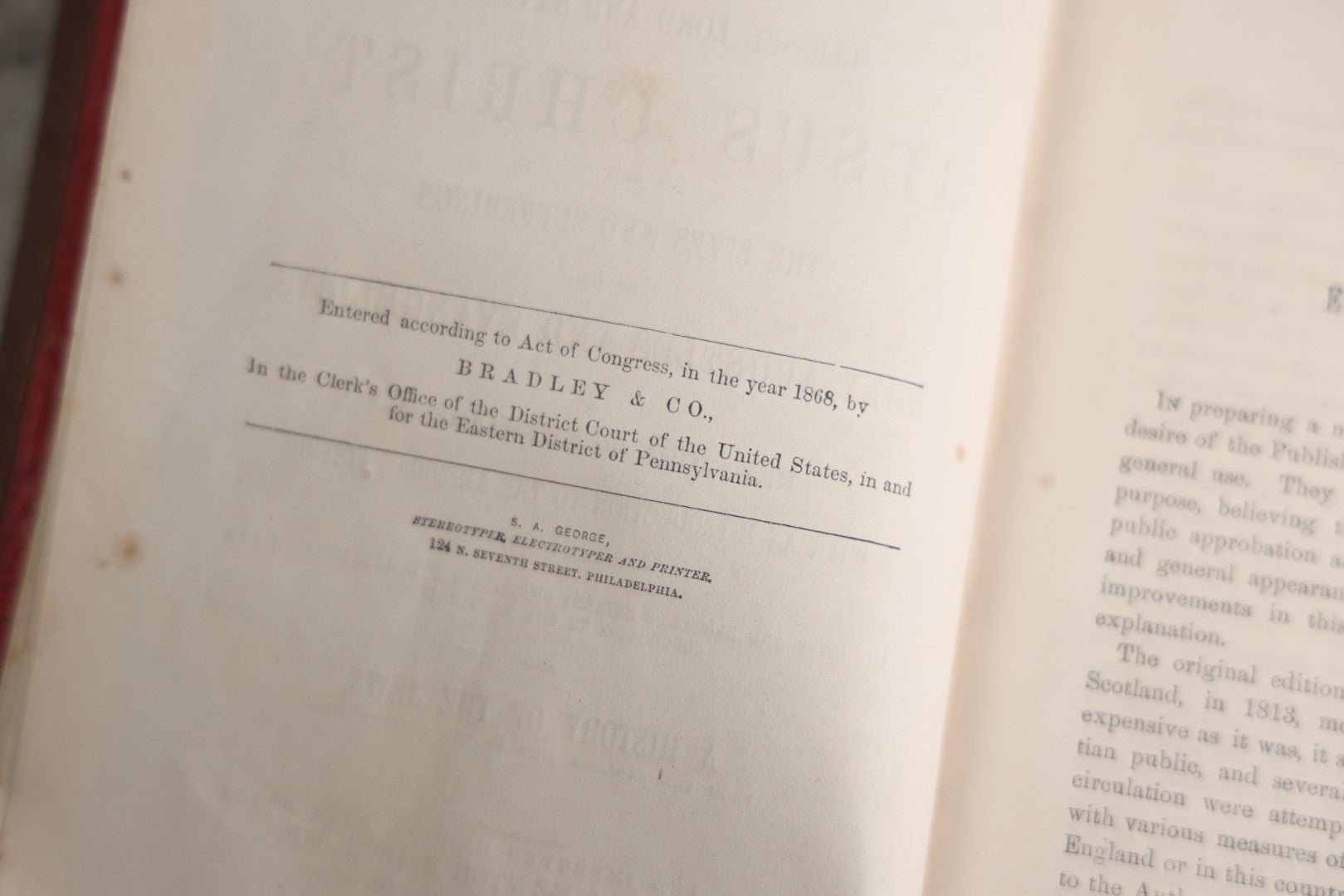 Lot 181 - "Life Of Christ" Antique Salesman’S Dummy Book By Rev. John Fleetwood, D.D., Profusely Illustrated With Engraved Plates, Ornate Gilt-Embossed Leather Boards With Decorative Spine And Sample Bindings, Bradley & Co., Philadelphia, 1870