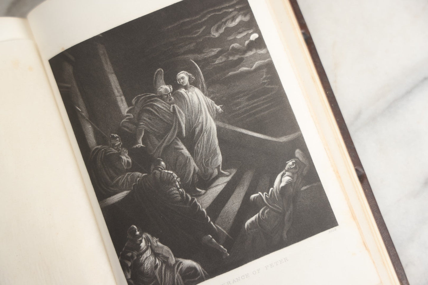 Lot 181 - "Life Of Christ" Antique Salesman’S Dummy Book By Rev. John Fleetwood, D.D., Profusely Illustrated With Engraved Plates, Ornate Gilt-Embossed Leather Boards With Decorative Spine And Sample Bindings, Bradley & Co., Philadelphia, 1870