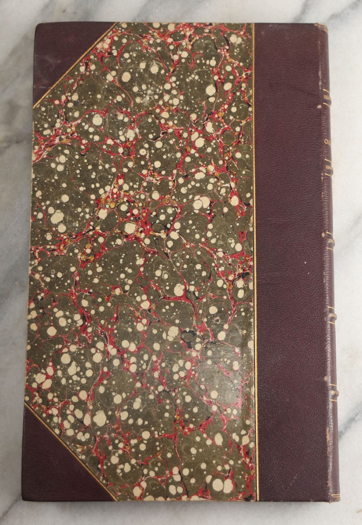 Lot 182 - "Ten Lectures On Orthodoxy And Heresy In The Christian Church" Antique Religious Book By Edward H. Hall, Privately Printed By Charles Hamilton, Palladium Office, Worcester, 1874, In Fine Period Half Leather Binding With Marbled Boards