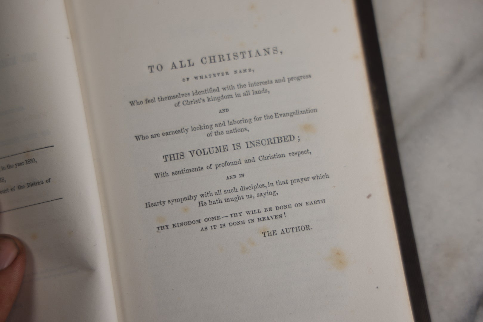 Lot 185 - "Evangelism In The Middle Of The Nineteenth Century" Antique Scholarly Religious Book By Charles Adams, Charles H. Peirce, Publisher, Boston, 1851