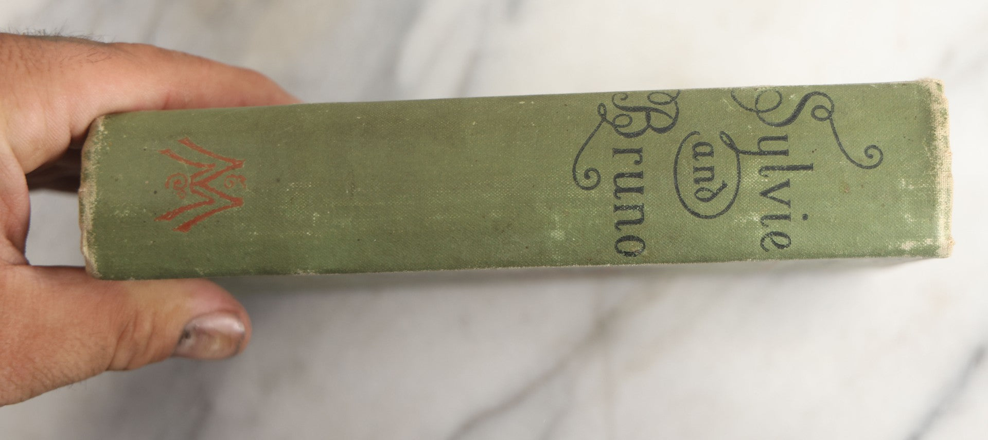 Lot 188 - Pair Of Antique Books, "Sylvie And Bruno" And "Sylvie And Bruno Concluded" By Lewis Carroll, Matching Illustrated Green Cloth Covers With Red And Black Designs, Macmillan And Co., Limited, Publisher, London, 1898
