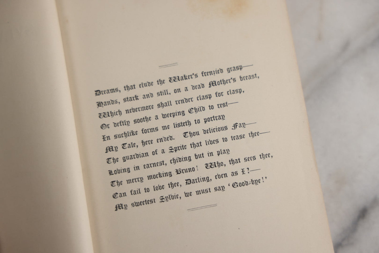 Lot 188 - Pair Of Antique Books, "Sylvie And Bruno" And "Sylvie And Bruno Concluded" By Lewis Carroll, Matching Illustrated Green Cloth Covers With Red And Black Designs, Macmillan And Co., Limited, Publisher, London, 1898
