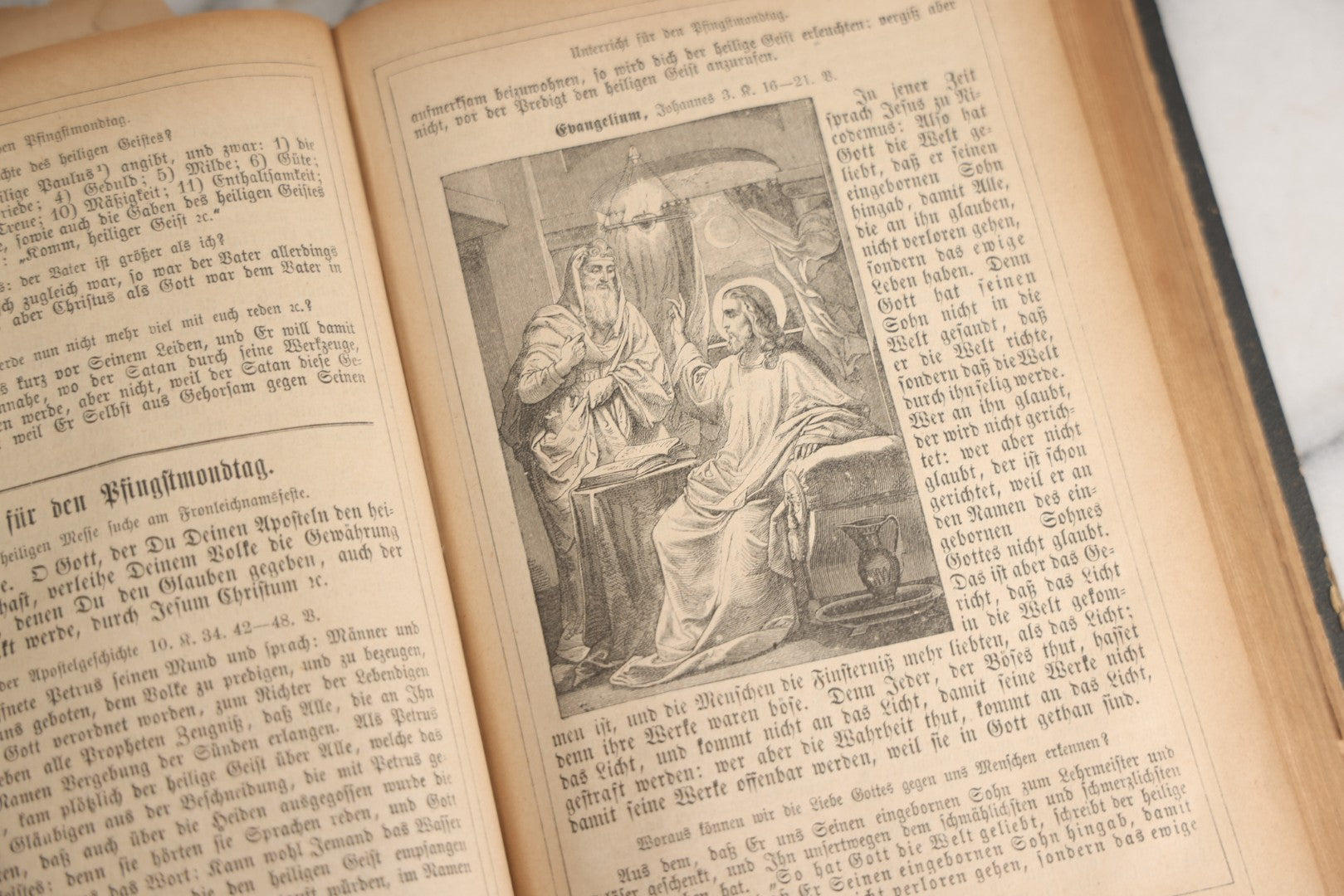 Lot 190 - Antique German Illustrated Religious Book Including Scraps Found In Its Pages, Craft Grade Condition