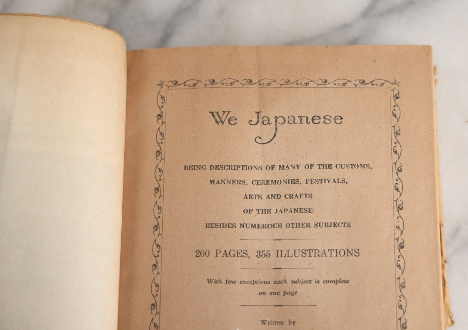 Lot 191 - "We Japanese" Vintage Book By Frederic De Garis For H.S.K. Yamaguchi, Managing Director, Fujiya Hotel, Ltd., Miyanoshita, Hakone, Japan, Describing Customs, Ceremonies, Festivals, Arts Of Japan With 355 Illustrations, Circa 1940s