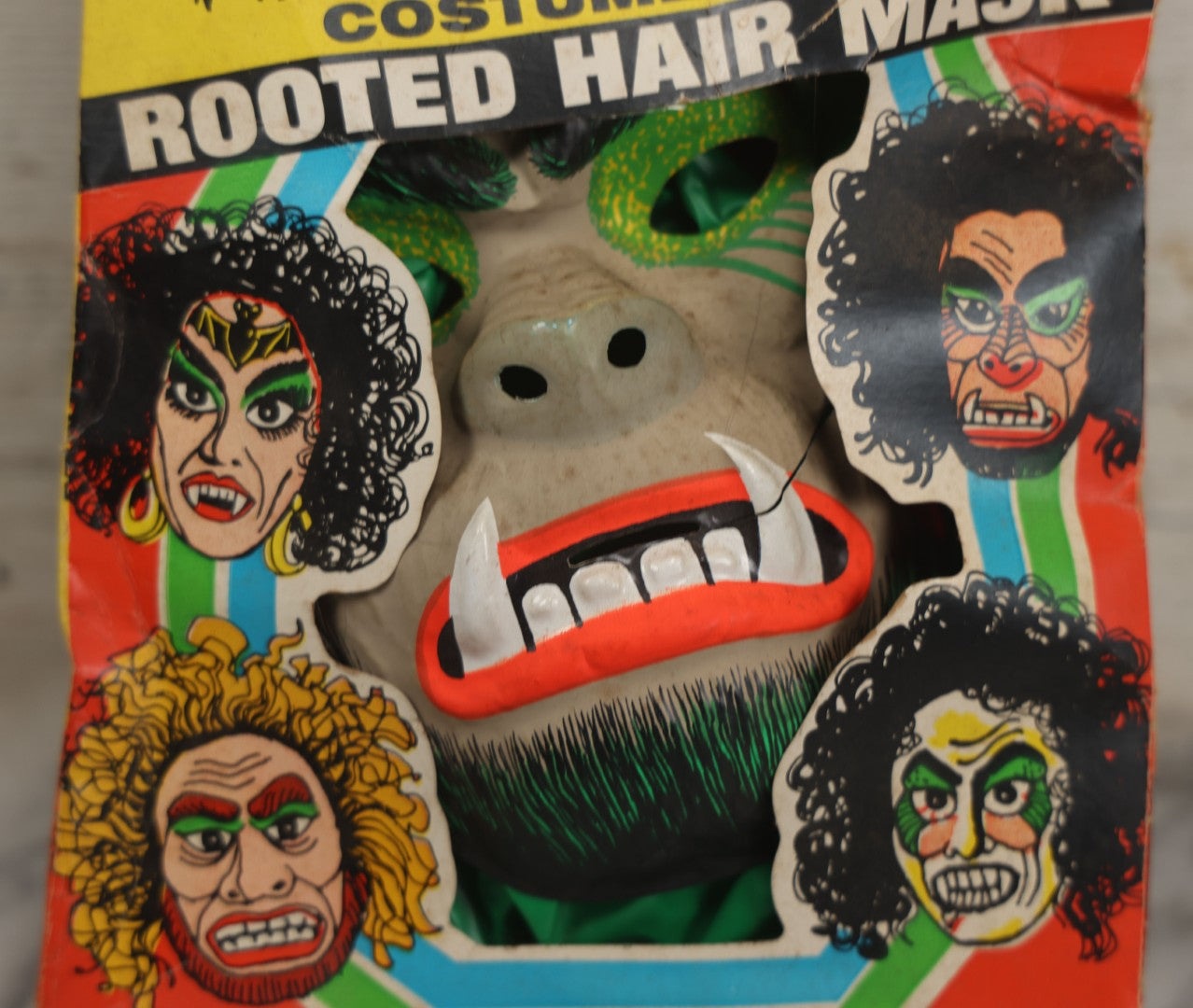 Lot 196 - Vintage Ben Cooper Hairy & Scary Halloween Costume In Box, Werewolf, With Partial Mask, Plastic Costume, Ben Cooper Inc., Brooklyn, New York, 1978, Note Mask Badly Damaged