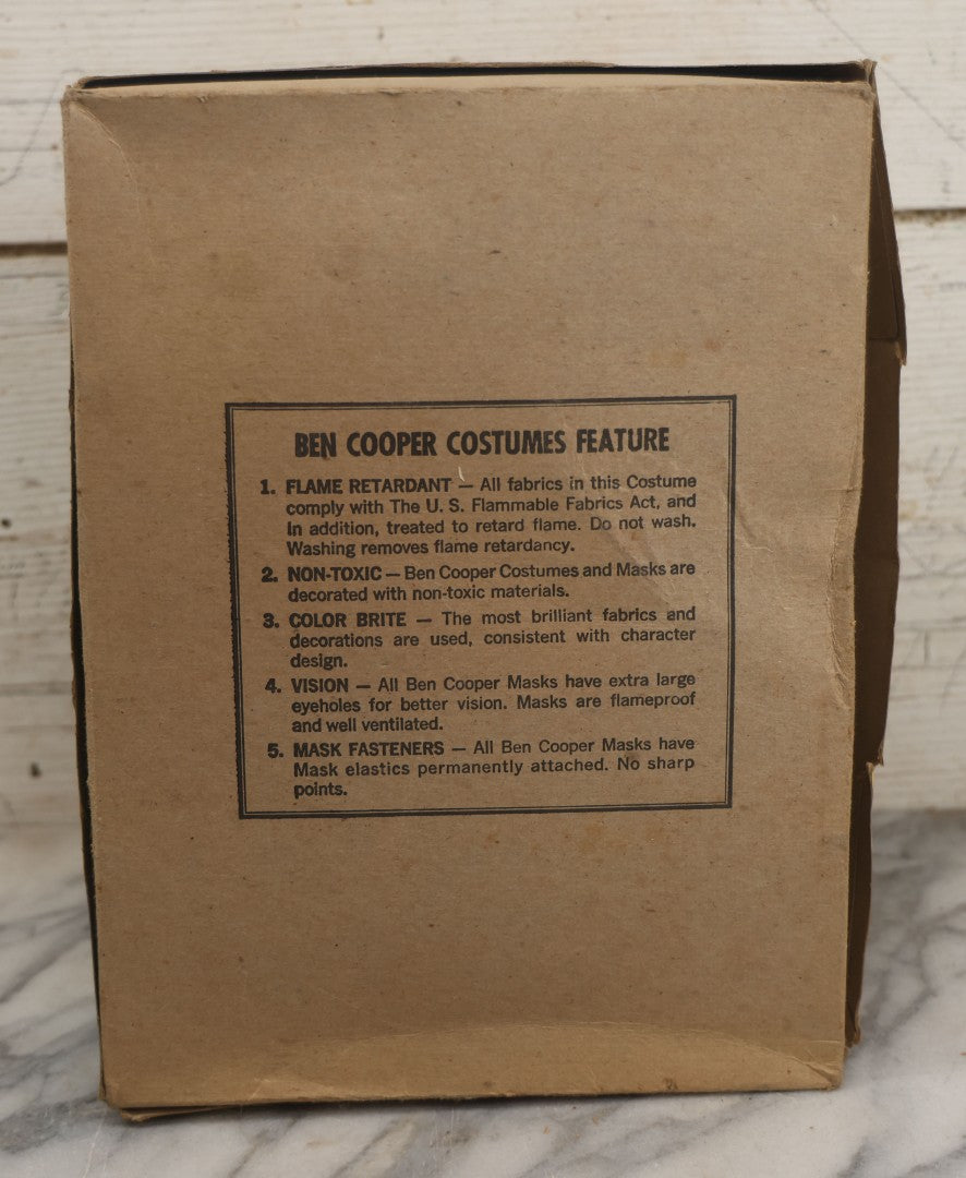 Lot 196 - Vintage Ben Cooper Hairy & Scary Halloween Costume In Box, Werewolf, With Partial Mask, Plastic Costume, Ben Cooper Inc., Brooklyn, New York, 1978, Note Mask Badly Damaged