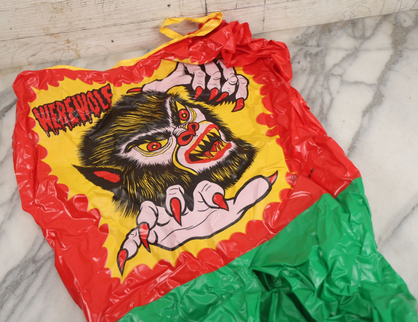 Lot 196 - Vintage Ben Cooper Hairy & Scary Halloween Costume In Box, Werewolf, With Partial Mask, Plastic Costume, Ben Cooper Inc., Brooklyn, New York, 1978, Note Mask Badly Damaged