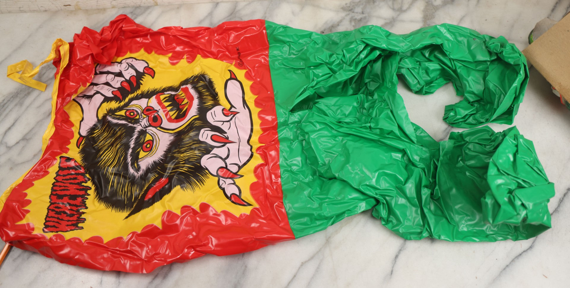 Lot 196 - Vintage Ben Cooper Hairy & Scary Halloween Costume In Box, Werewolf, With Partial Mask, Plastic Costume, Ben Cooper Inc., Brooklyn, New York, 1978, Note Mask Badly Damaged