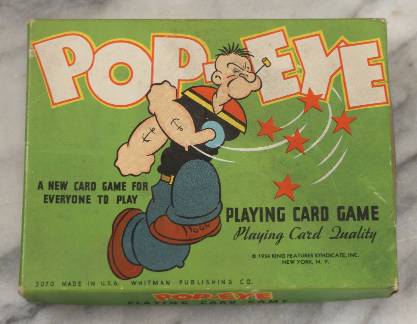 Lot 199 - Vintage Popeye Playing Card Game, Copyright 1934 King Features Syndicate, Inc., New York, N.Y., Made In U.S.A By Whitman Publishing Co.