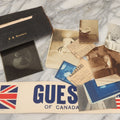 Lot 211 - Antique And Vintage Wallet Junk Drawer Lot, Contents Of Leather Wallet Belonging To J.D. Cushnie, Including Antique Photos, Cyanotypes, Glass Negative, Canadian Ephemera, And More, As Found