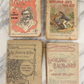 Lot 267 - Lot Of Antique Paperback Novels, "Plain Tales From The Hills" By Rudyard Kipling, "Gentleman Joe's Pan-Out" Log Cabin Library Edition, "An Actor's Wife" By George Moore, And "Looking Backward" By Edward Bellamy