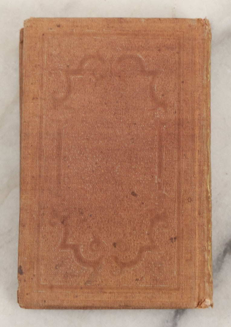 Lot 273 - "The Flower Vase; Containing The Language Of Flowers And Their Poetic Sentiments" Antique Miniature Illustrated Book With Color Frontispiece Of Flower Vase, By Miss S.C. Edgarton, Merrill And Heywood, Publishers, Lowell, Massachusetts, 1848