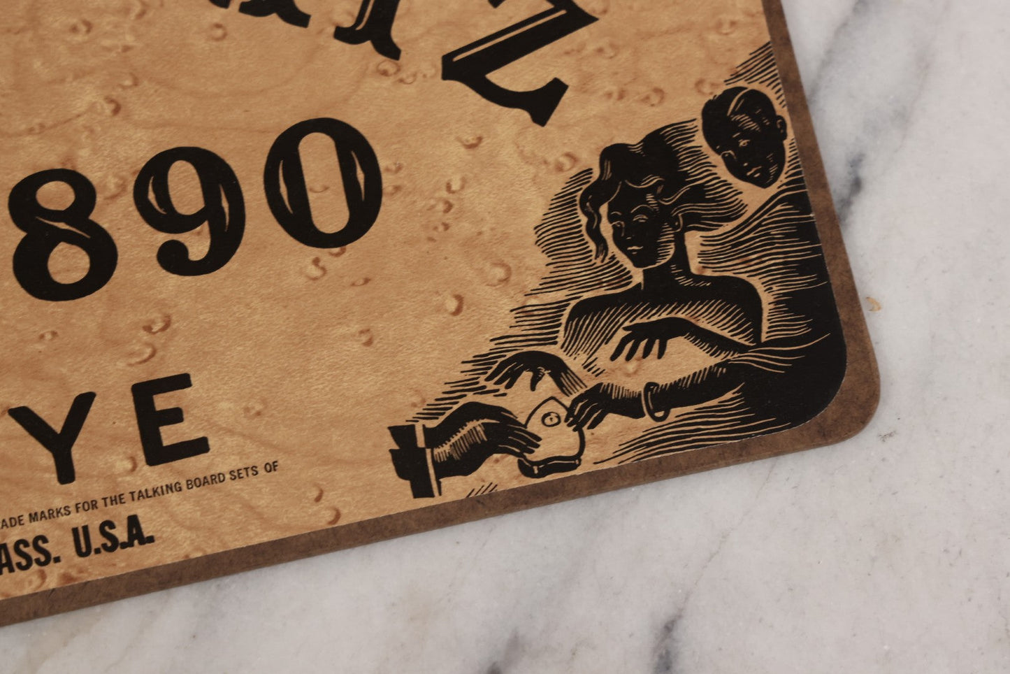 Lot 005 - Vintage William Fuld Talking Board Set, "Ouija" Board, Mystifying Oracle With Original Box And Planchette, Manufactured By Parker Brothers, Salem, Massachusetts, Circa Late 1960s/1970s