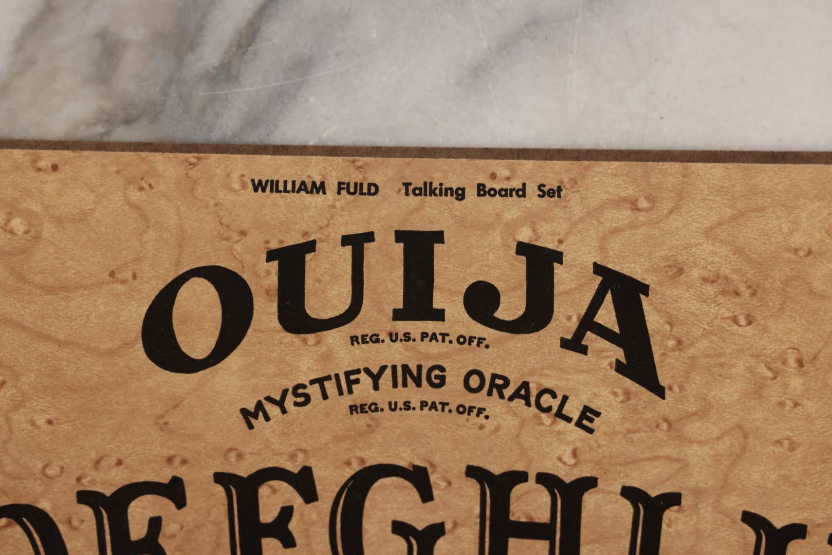 Lot 005 - Vintage William Fuld Talking Board Set, "Ouija" Board, Mystifying Oracle With Original Box And Planchette, Manufactured By Parker Brothers, Salem, Massachusetts, Circa Late 1960s/1970s