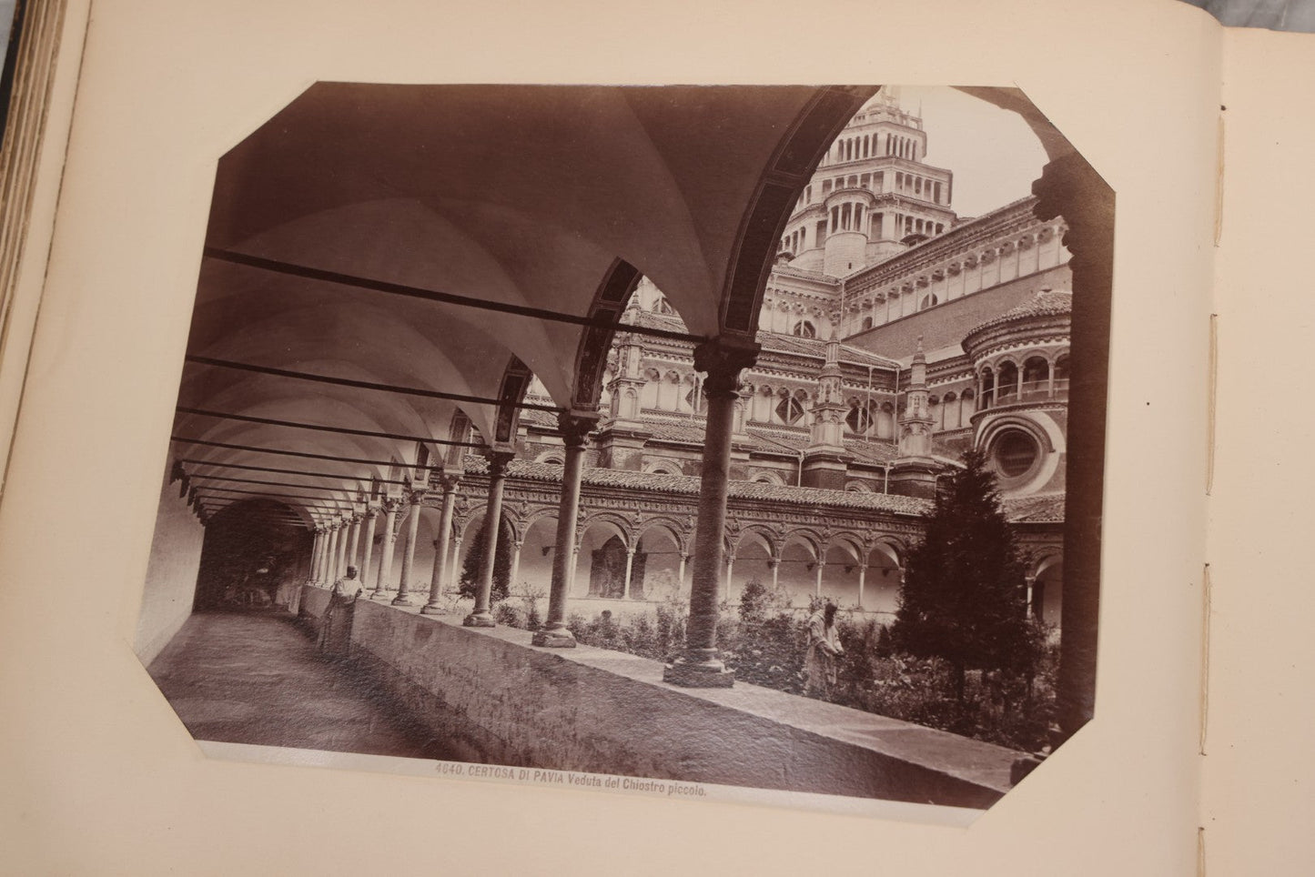 Lot 071 - Antique Photo Album With Approximately 100 Souvenir Photographs Of Landmarks In Italy, Including Churches And Cathedrals, Venice Canals, Ancient Ruins, Pompeii, Architecture, Doorways, Art And Statues