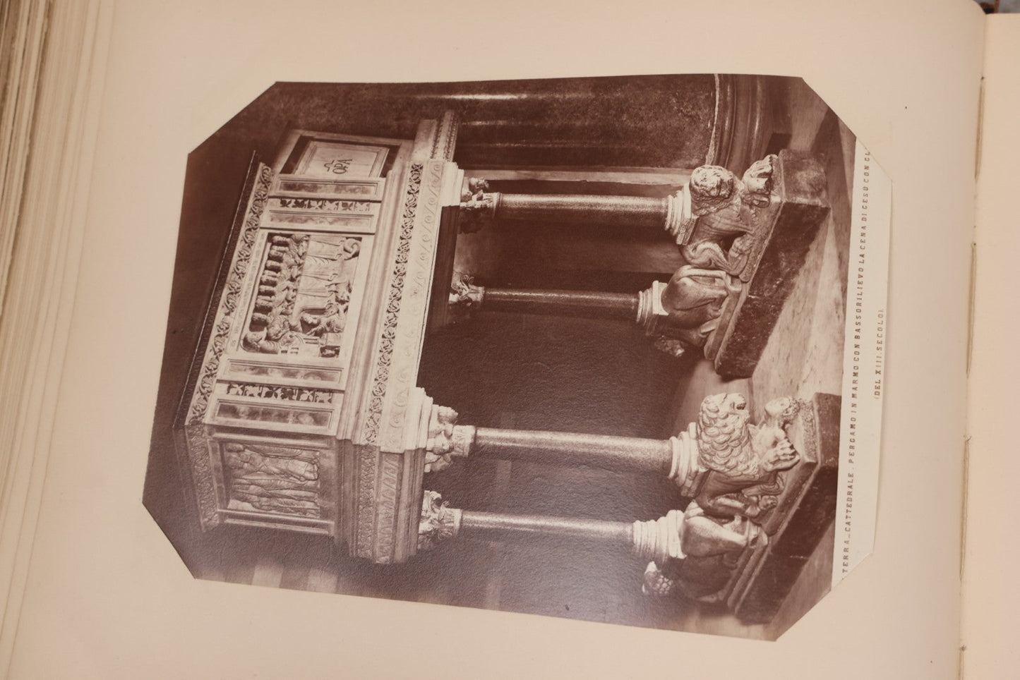 Lot 071 - Antique Photo Album With Approximately 100 Souvenir Photographs Of Landmarks In Italy, Including Churches And Cathedrals, Venice Canals, Ancient Ruins, Pompeii, Architecture, Doorways, Art And Statues