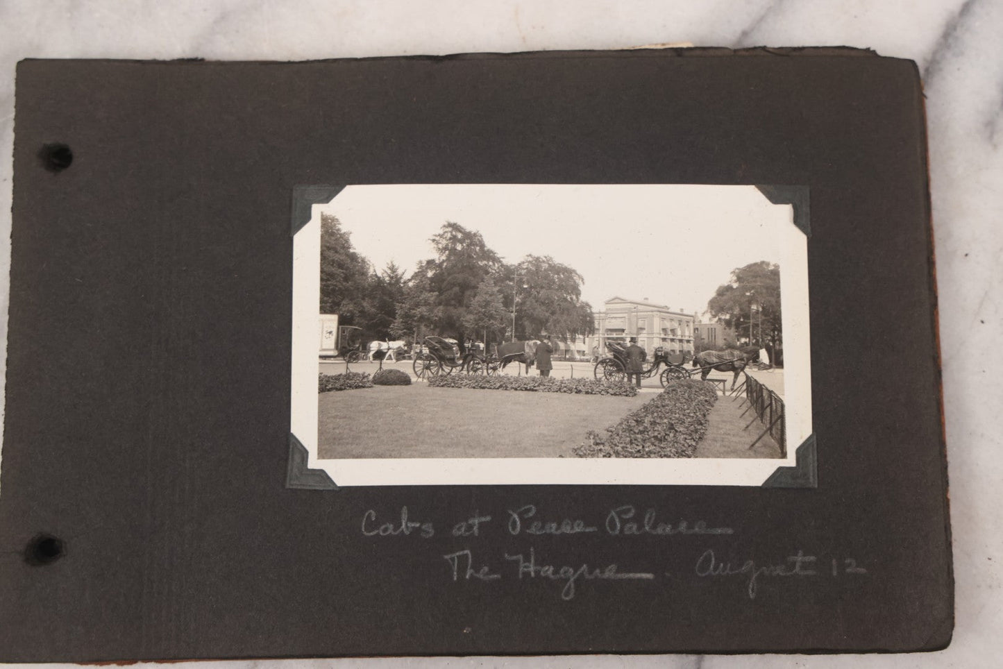 Lot 072 - Vintage Snapshot Photo Album Containing 85+ Photographs, Mostly Of Travel In Italy, Including Pompeii, Rome, Gelati Vendors, The Colosseum, Venice, As Well As Photographs Of The Netherlands, Edinburgh, And More, Note All Page Loose