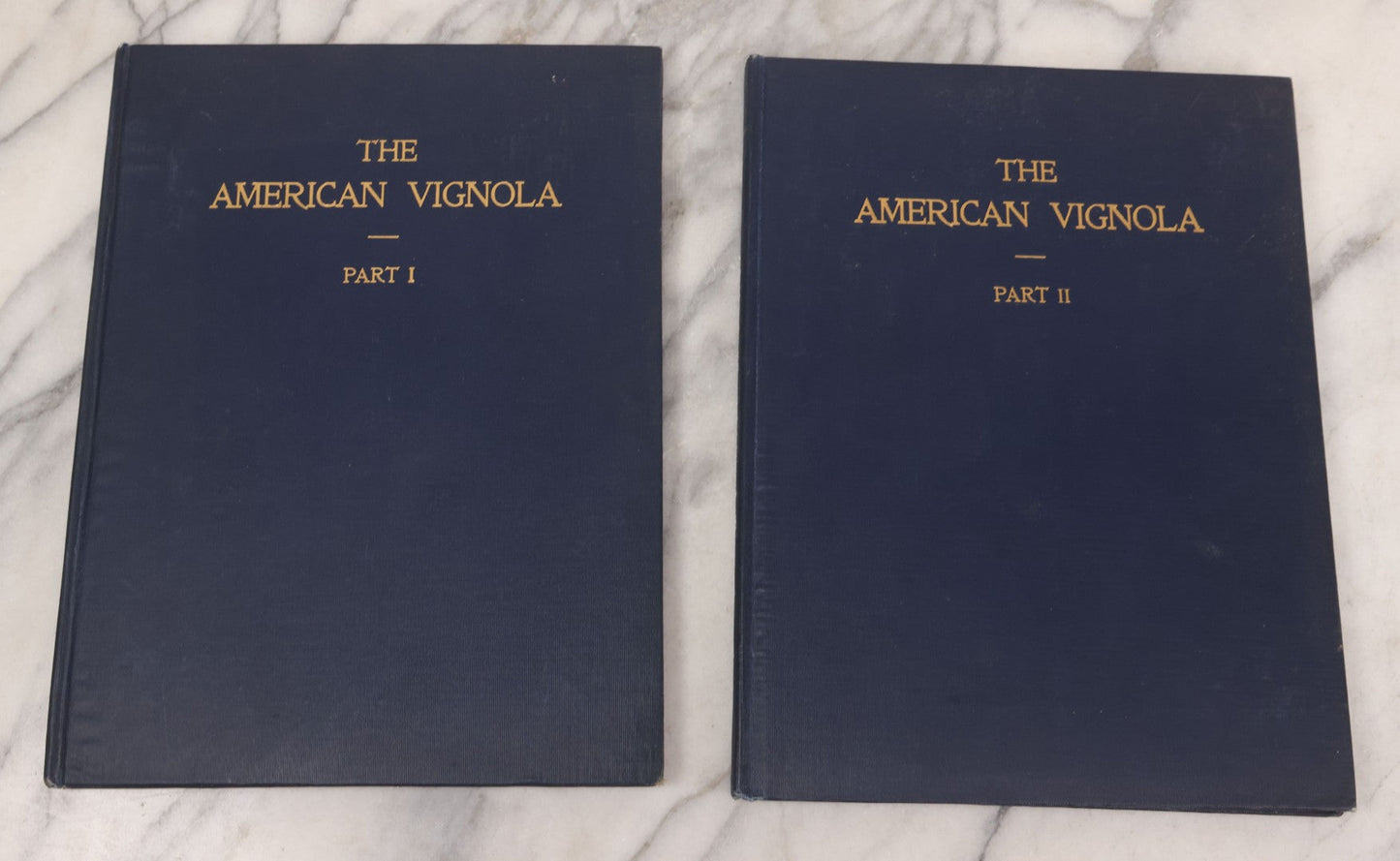 Lot 074 - Pair Of Antique Architecture Books, "The American Vignola" By William R. Ware, Parts I & II, International Textbook Company, Scranton, 1925, Fifth Edition, Profusely Illustrated, Hardcover In Blue Cloth With Gilt Lettering
