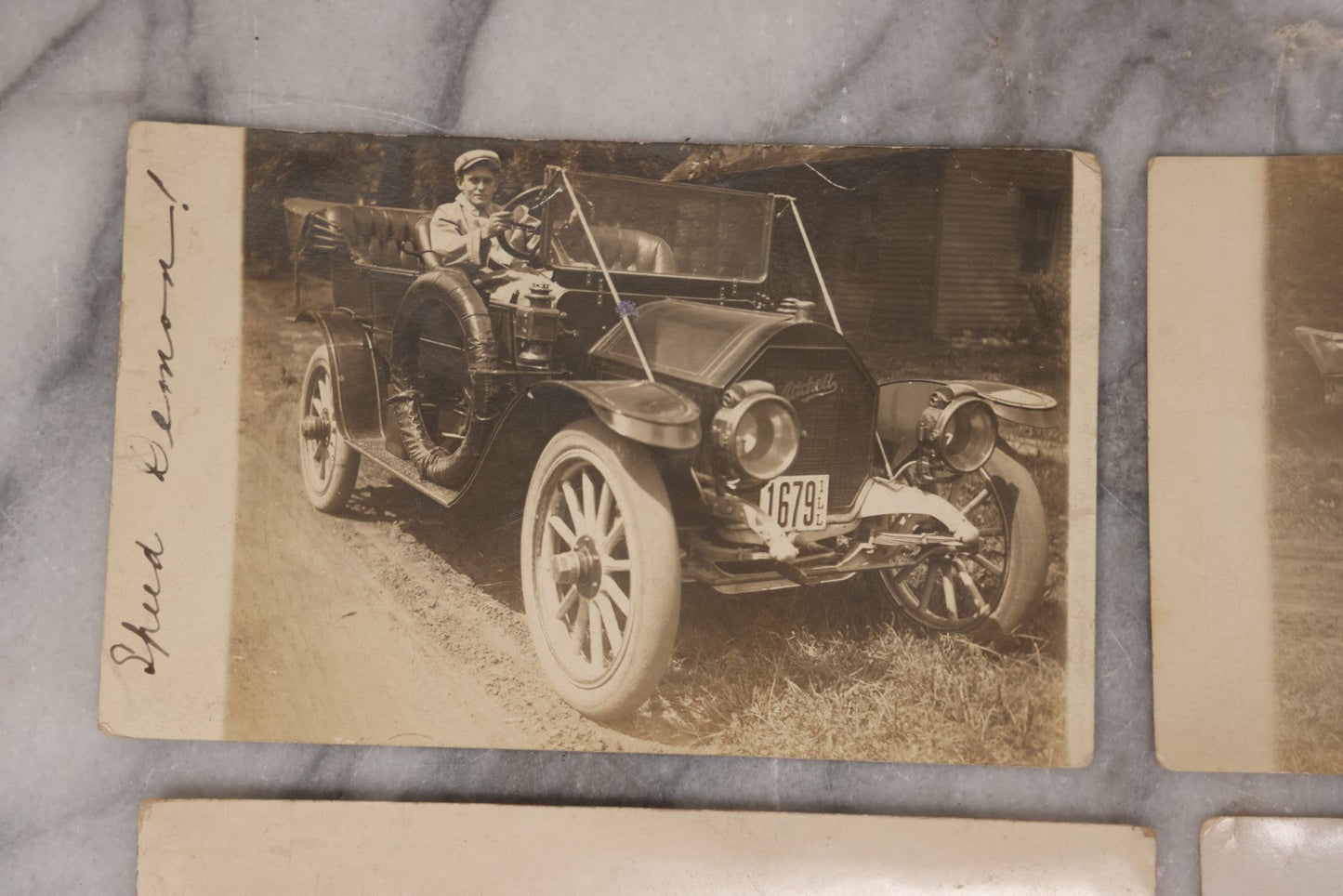 Lot 084 - Grouping Of Ten Antique Real Photo Postcards R.P.P.C. Of Transportation And Locations, Including Early Automobiles, Horse Drawn Carriages, And Landmarks In And Around New Hampshire