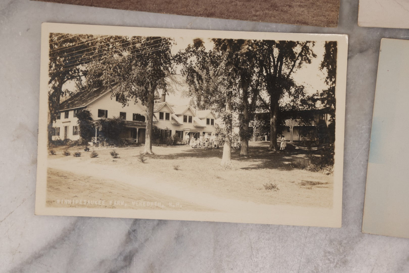 Lot 084 - Grouping Of Ten Antique Real Photo Postcards R.P.P.C. Of Transportation And Locations, Including Early Automobiles, Horse Drawn Carriages, And Landmarks In And Around New Hampshire