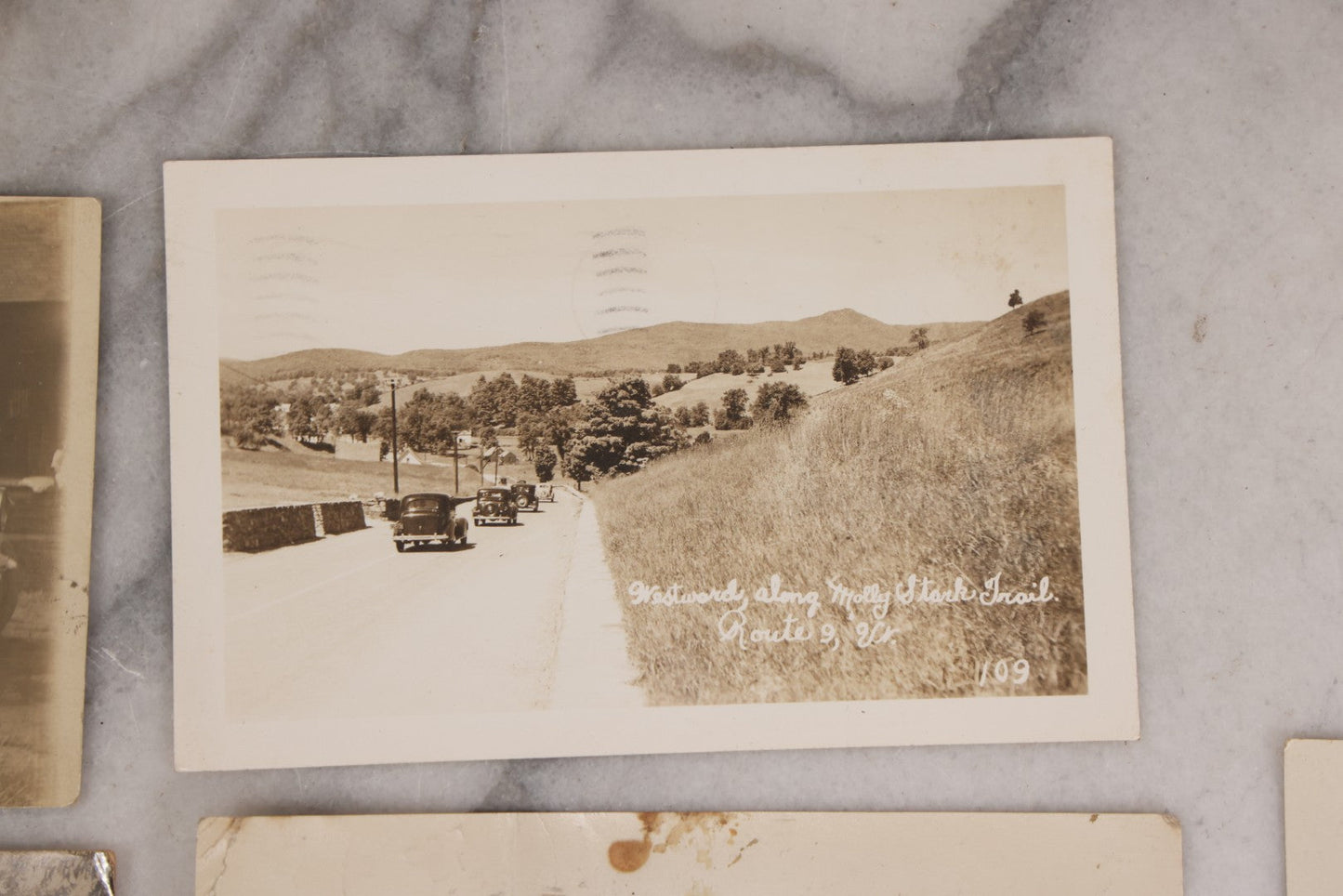 Lot 084 - Grouping Of Ten Antique Real Photo Postcards R.P.P.C. Of Transportation And Locations, Including Early Automobiles, Horse Drawn Carriages, And Landmarks In And Around New Hampshire