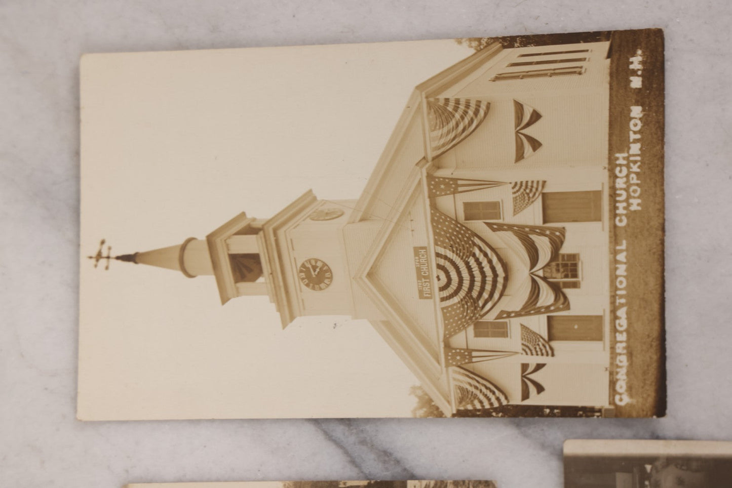 Lot 084 - Grouping Of Ten Antique Real Photo Postcards R.P.P.C. Of Transportation And Locations, Including Early Automobiles, Horse Drawn Carriages, And Landmarks In And Around New Hampshire