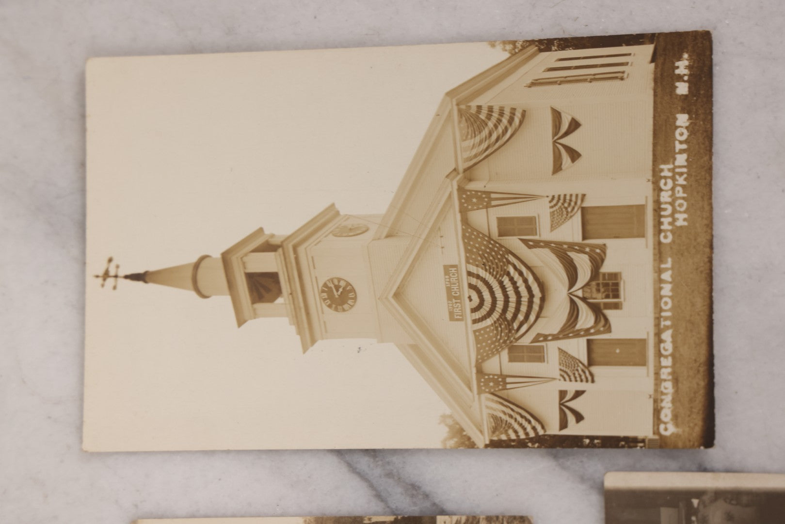 Lot 084 - Grouping Of Ten Antique Real Photo Postcards R.P.P.C. Of Transportation And Locations, Including Early Automobiles, Horse Drawn Carriages, And Landmarks In And Around New Hampshire