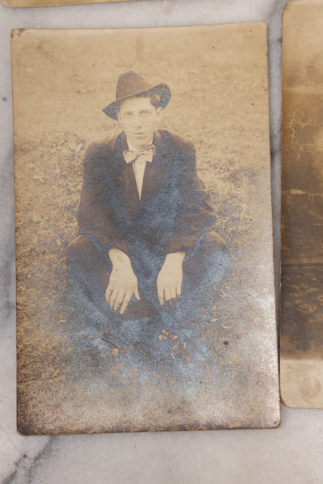 Lot 085 - Grouping Of 18 Antique Real Photo Postcards R.P.P.C. Of Men And Boys, Including Men In Overalls, Knights Templar / Freemasons, Sailors, Men Smoking, And More