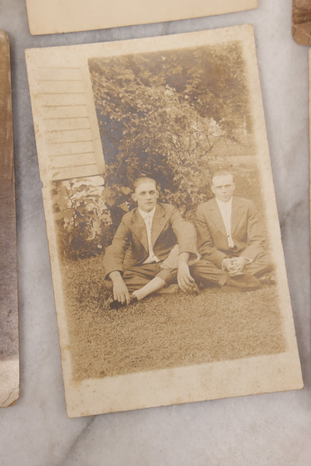 Lot 085 - Grouping Of 18 Antique Real Photo Postcards R.P.P.C. Of Men And Boys, Including Men In Overalls, Knights Templar / Freemasons, Sailors, Men Smoking, And More
