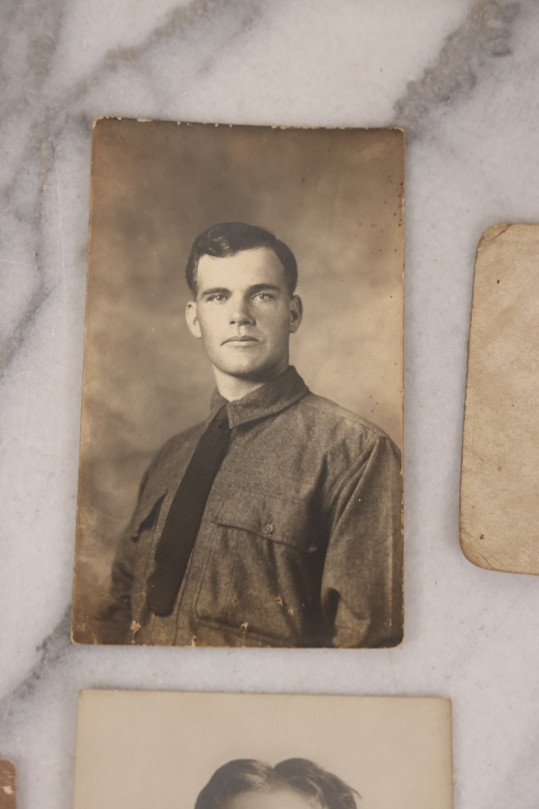 Lot 085 - Grouping Of 18 Antique Real Photo Postcards R.P.P.C. Of Men And Boys, Including Men In Overalls, Knights Templar / Freemasons, Sailors, Men Smoking, And More