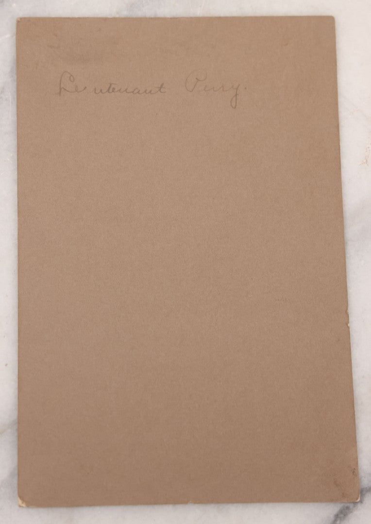 Lot 103 - Antique Cabinet Card Photograph Of A Soldier Of The 3rd Nebraska Infantry Regiment, Identified On Verso As Lieutenant Perry, Possibly Lieutenant Charles H. Perry, Spanish American War Era, Baumann, Photographer, Grand Island, Nebraska