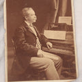Lot 106 - Antique Cabinet Card Photograph Of A Musician Posing With Piano, Open Music Books By G.W. Stratton, A. Adler, Photographer, Dresden, Germany, Note Corner Loss