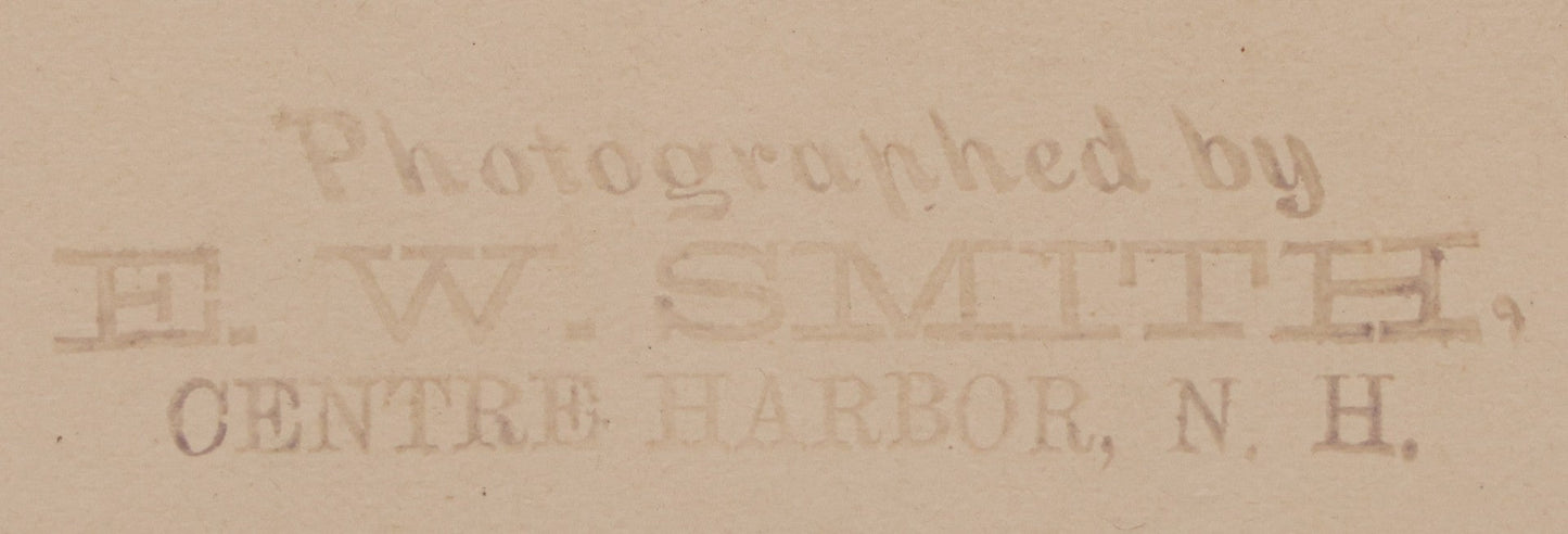 Lot 110 - Boarded Photo Of House Of Dr. E.W. Hoosoon With White Picket Fence, Family Outside, Man On Horse-Drawn Wagon, Photographed By E.W. Smith, Centre Harbor, N.H.
