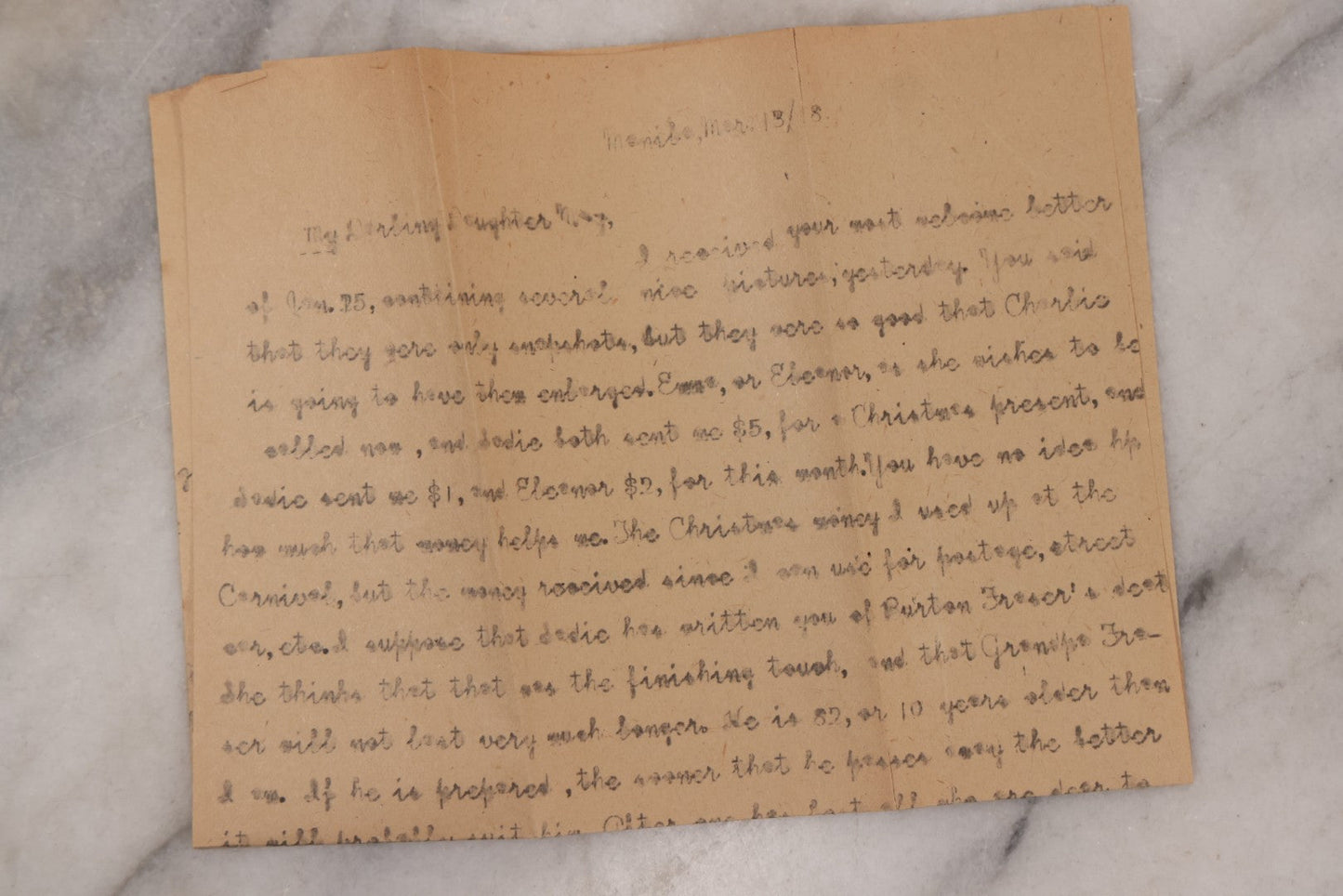 Lot 119 - Grouping Of Three Antique Typed & Handwritten Letters Addressed To Mrs. Degnan, New York, 1906-1917, From Her Father Mr. Gooch In The Philippines And Mother Mrs. Gooch In Oakland, Ca