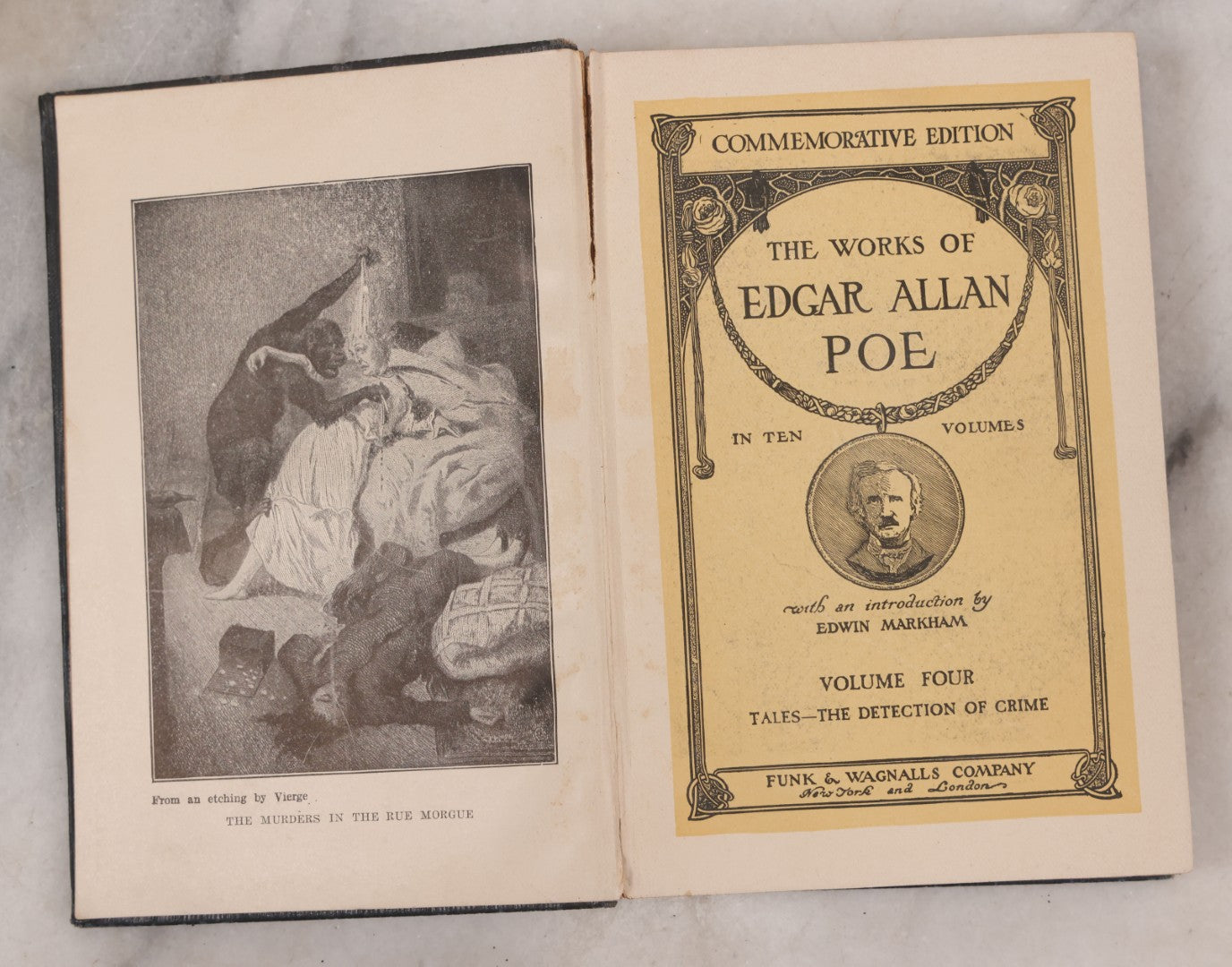 Lot 120 - "The Works Of Edgar Allan Poe" Antique Commemorative Edition, 9 Volumes Of 10, Missing Volume 8, Published By Funk & Wagnalls Company, New York And London, 1904