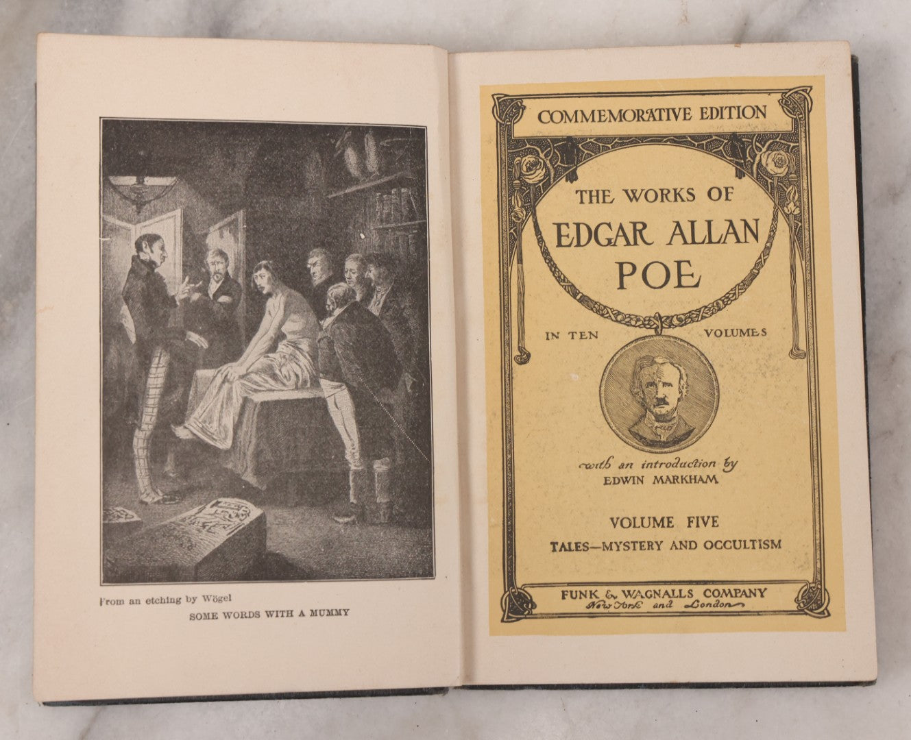 Lot 120 - "The Works Of Edgar Allan Poe" Antique Commemorative Edition, 9 Volumes Of 10, Missing Volume 8, Published By Funk & Wagnalls Company, New York And London, 1904