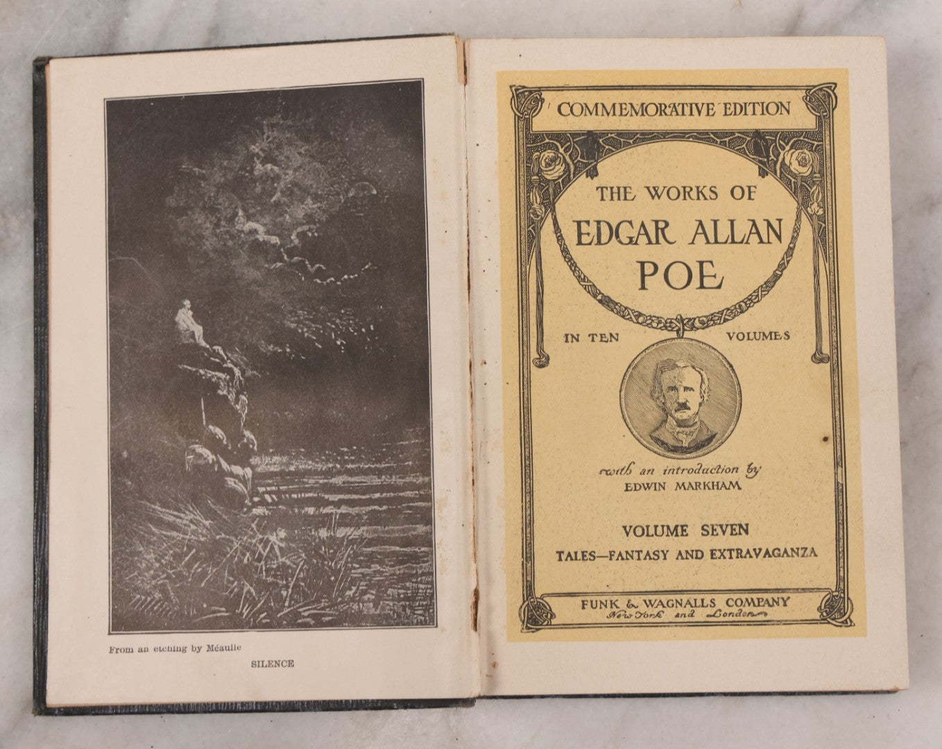 Lot 120 - "The Works Of Edgar Allan Poe" Antique Commemorative Edition, 9 Volumes Of 10, Missing Volume 8, Published By Funk & Wagnalls Company, New York And London, 1904