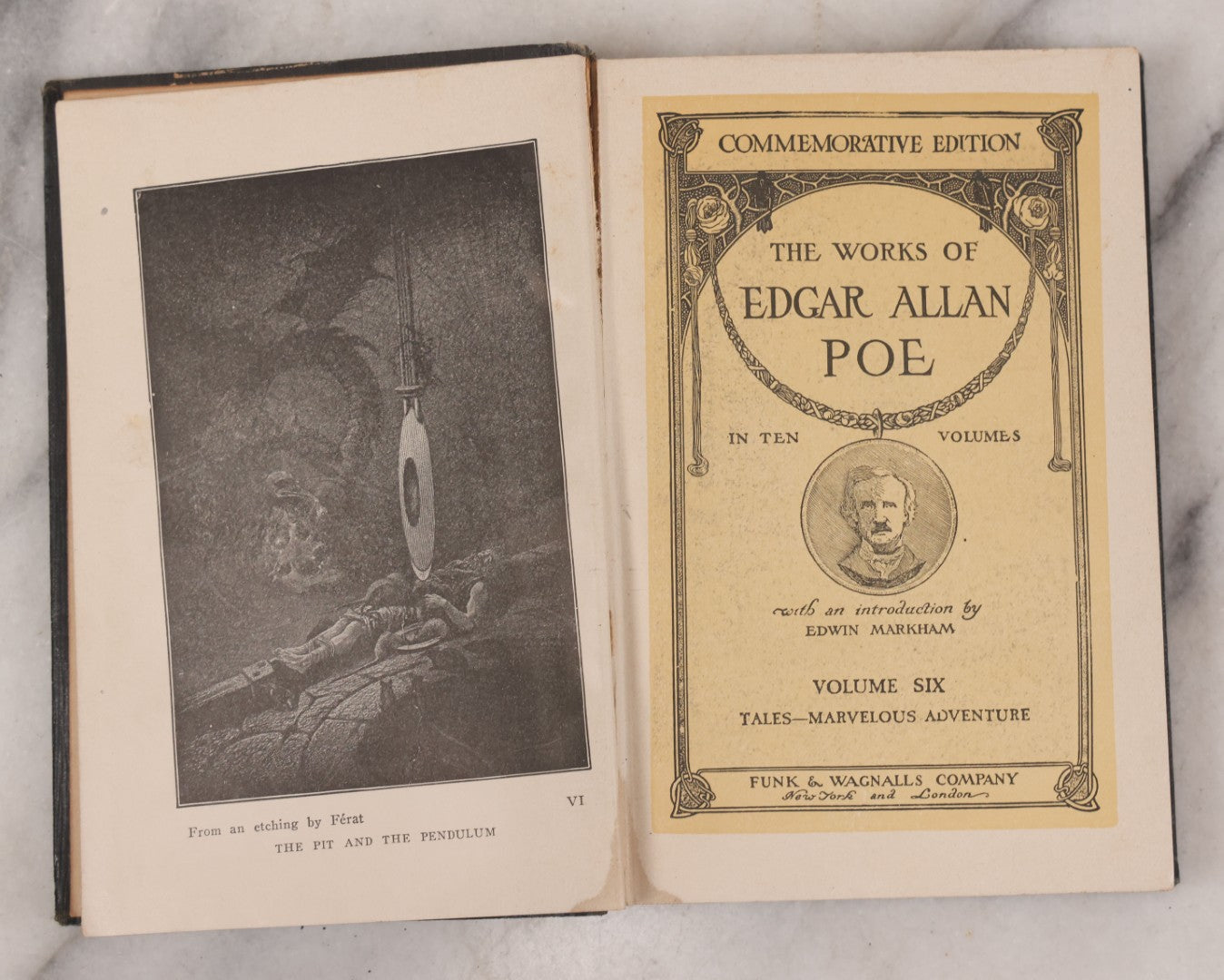 Lot 120 - "The Works Of Edgar Allan Poe" Antique Commemorative Edition, 9 Volumes Of 10, Missing Volume 8, Published By Funk & Wagnalls Company, New York And London, 1904