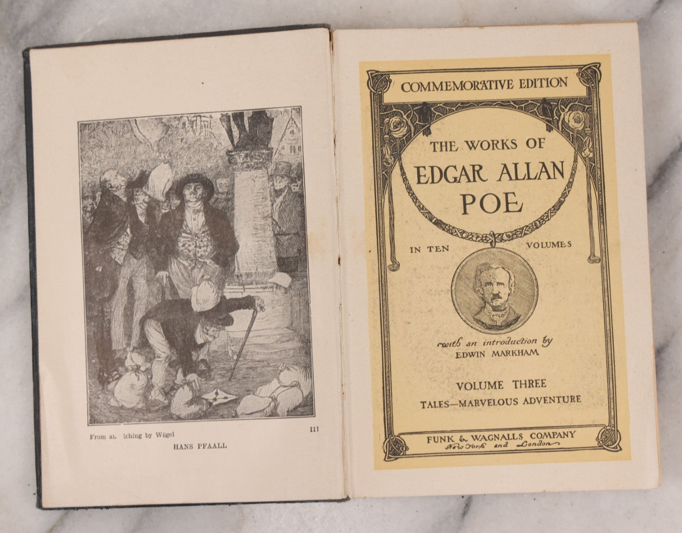 Lot 120 - "The Works Of Edgar Allan Poe" Antique Commemorative Edition, 9 Volumes Of 10, Missing Volume 8, Published By Funk & Wagnalls Company, New York And London, 1904