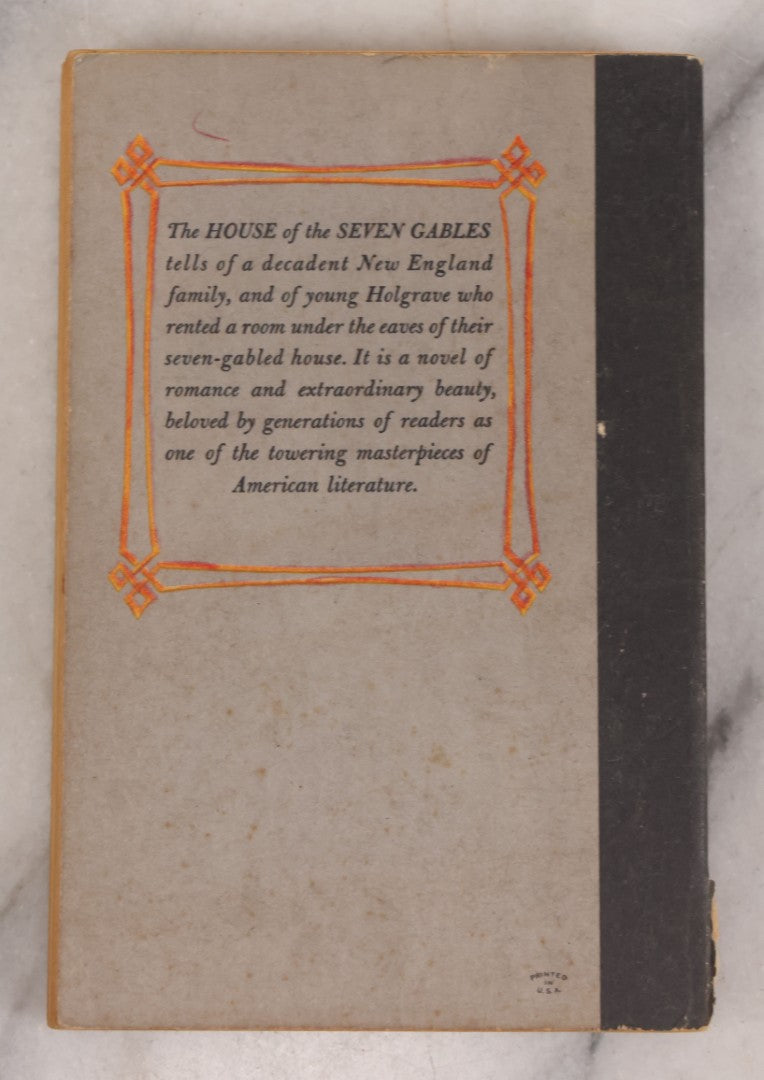 Lot 123 - "The House Of The Seven Gables" Vintage Book By Nathaniel Hawthorne, Based On House In Salem, Massachusetts, Pocket Library Edition, Published By Pocket Books Inc., New York, 7th Printing April 1958