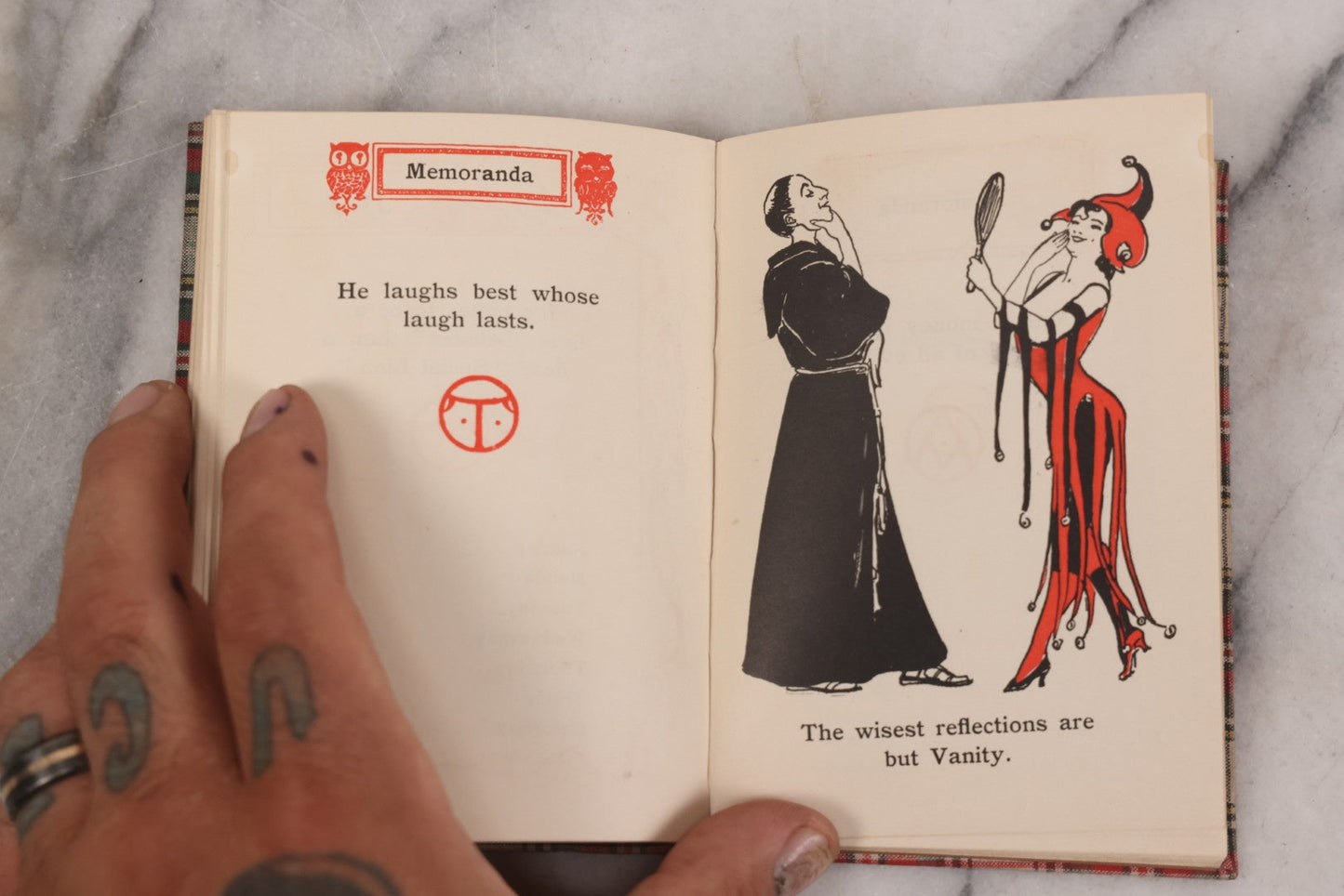 Lot 124 - "The Complete Cynic's Calendar Of Revised Wisdom For 1906" Antique Book With Black Cats On Cover By Ethel Watts Mumford, Oliver Herford, & Addison Mizner, With Macabre Frontispiece, Published By Paul Elder And Company, San Francisco 