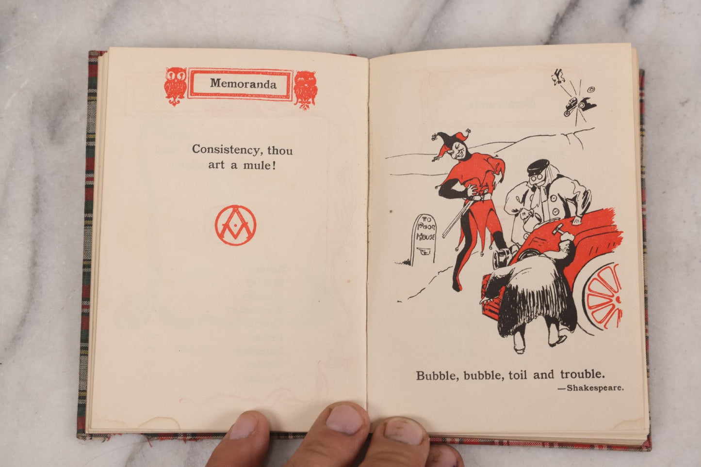 Lot 124 - "The Complete Cynic's Calendar Of Revised Wisdom For 1906" Antique Book With Black Cats On Cover By Ethel Watts Mumford, Oliver Herford, & Addison Mizner, With Macabre Frontispiece, Published By Paul Elder And Company, San Francisco 