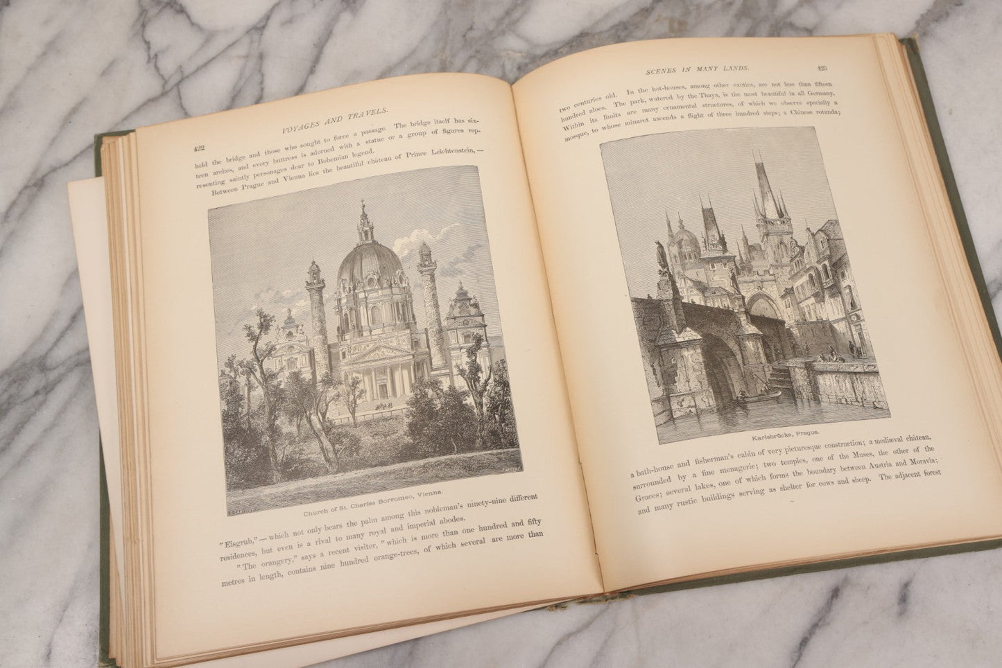 Lot 125 - "Voyages And Travels, Or Scenes In Many Lands" Edited By Leo De Colange, Published By E.W. Walker & Co., Boston, 1887, Richly Illustrated With 850 Wood And Steel Engravings Of World Views