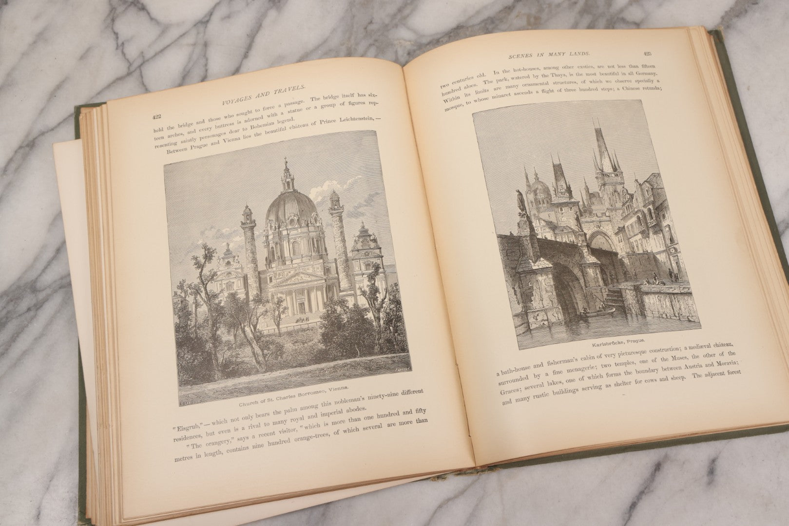 Lot 125 - "Voyages And Travels, Or Scenes In Many Lands" Edited By Leo De Colange, Published By E.W. Walker & Co., Boston, 1887, Richly Illustrated With 850 Wood And Steel Engravings Of World Views