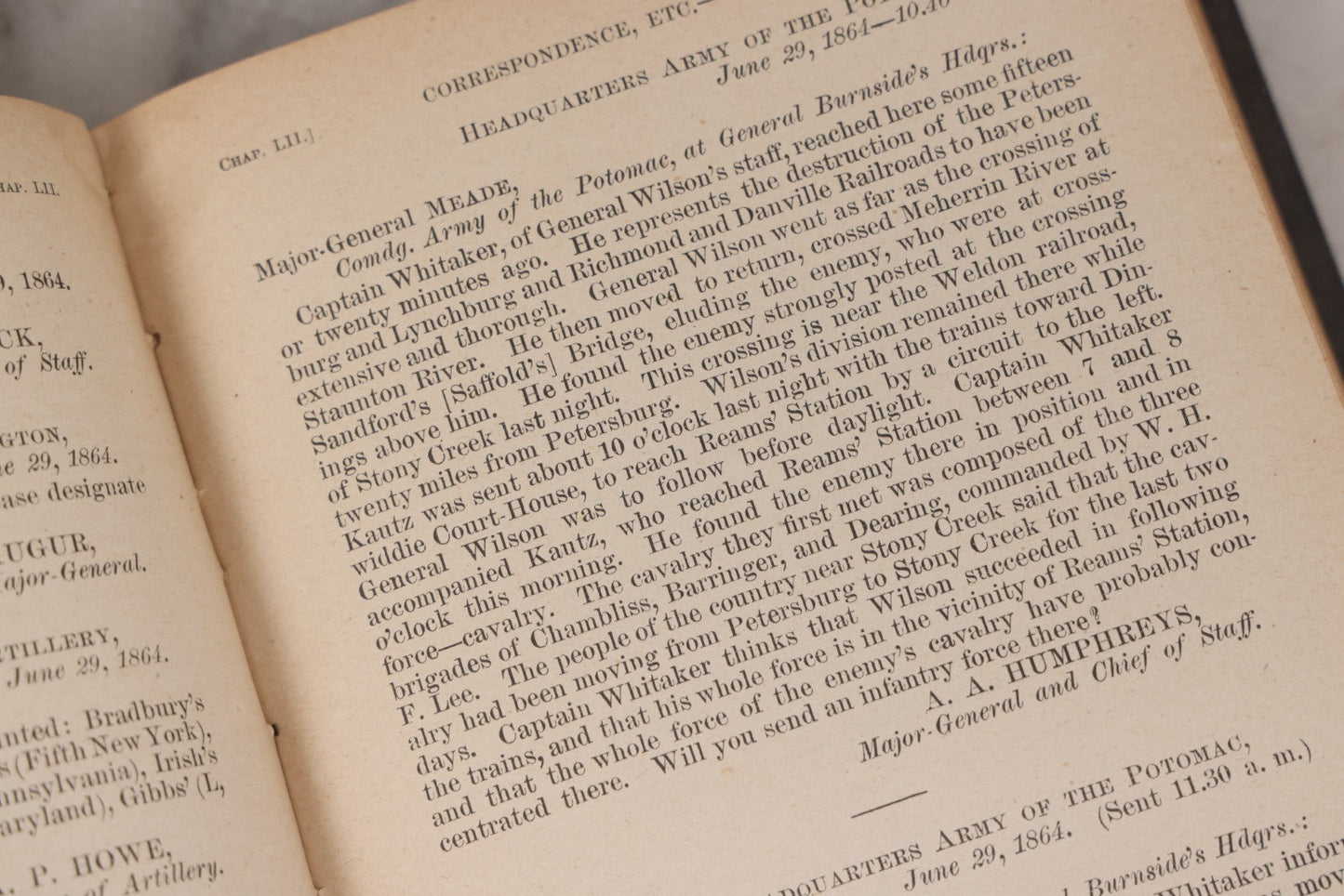 Lot 127 - "The War Of The Rebellion: Compilation Of The Official Records Of The Union And Confederate Armies" Antique Book, Series I Volume XL Part II "Correspondence, Etc.", Published By Government Printing Office, Washington, 1892
